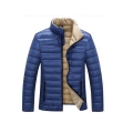Pato Collar ultra delgada inviernos plegable soporte chaqueta para los hombres